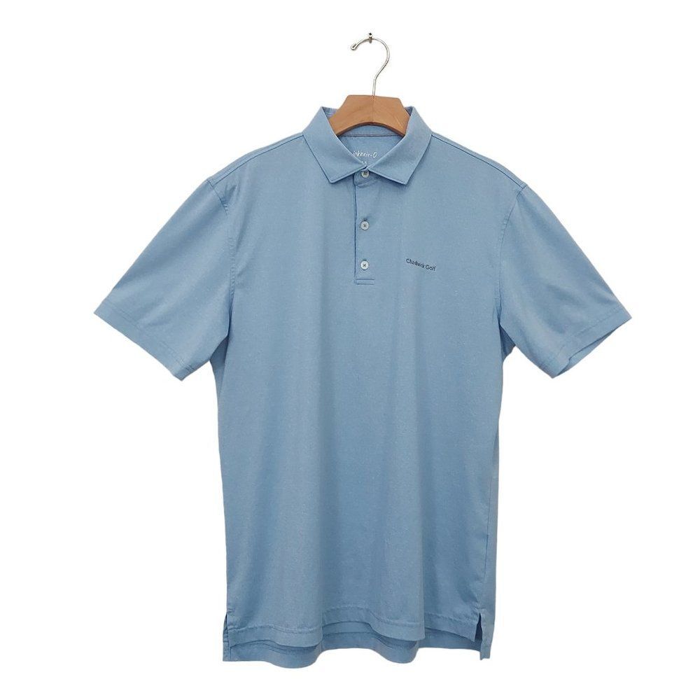 Johnnie O Polo Shirt Mens Medium Blue Short Sleeve Performance Golf Tennis